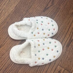 Zara Home Kids Star Patterned White Bath Slippers